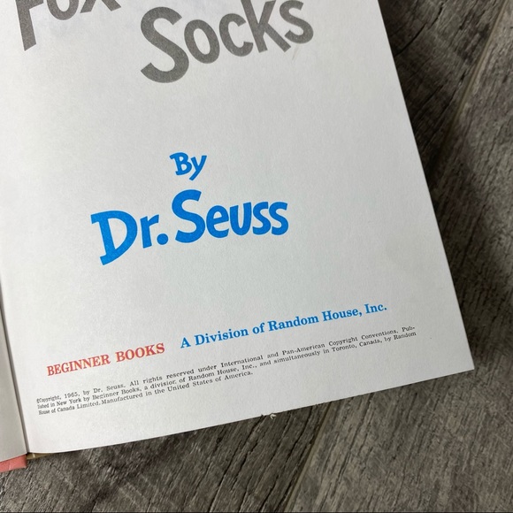 Rare Vintage 1965 Fox in Sock Dr Seuss book - Picture 3 of 8